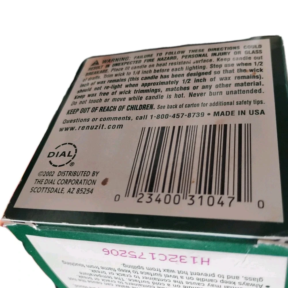 Vintage Renuzit‎ AROMASENSE Candle 